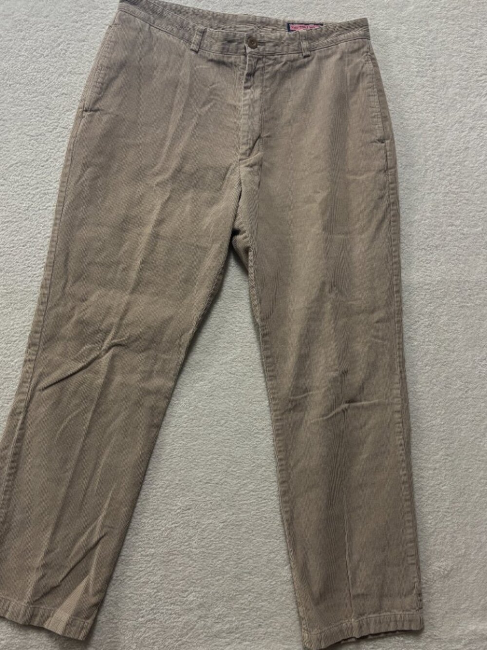 Vineyard Vines Pants Mens 35x32 Corduroy Club Chino Tan Khaki Trousers Preppy